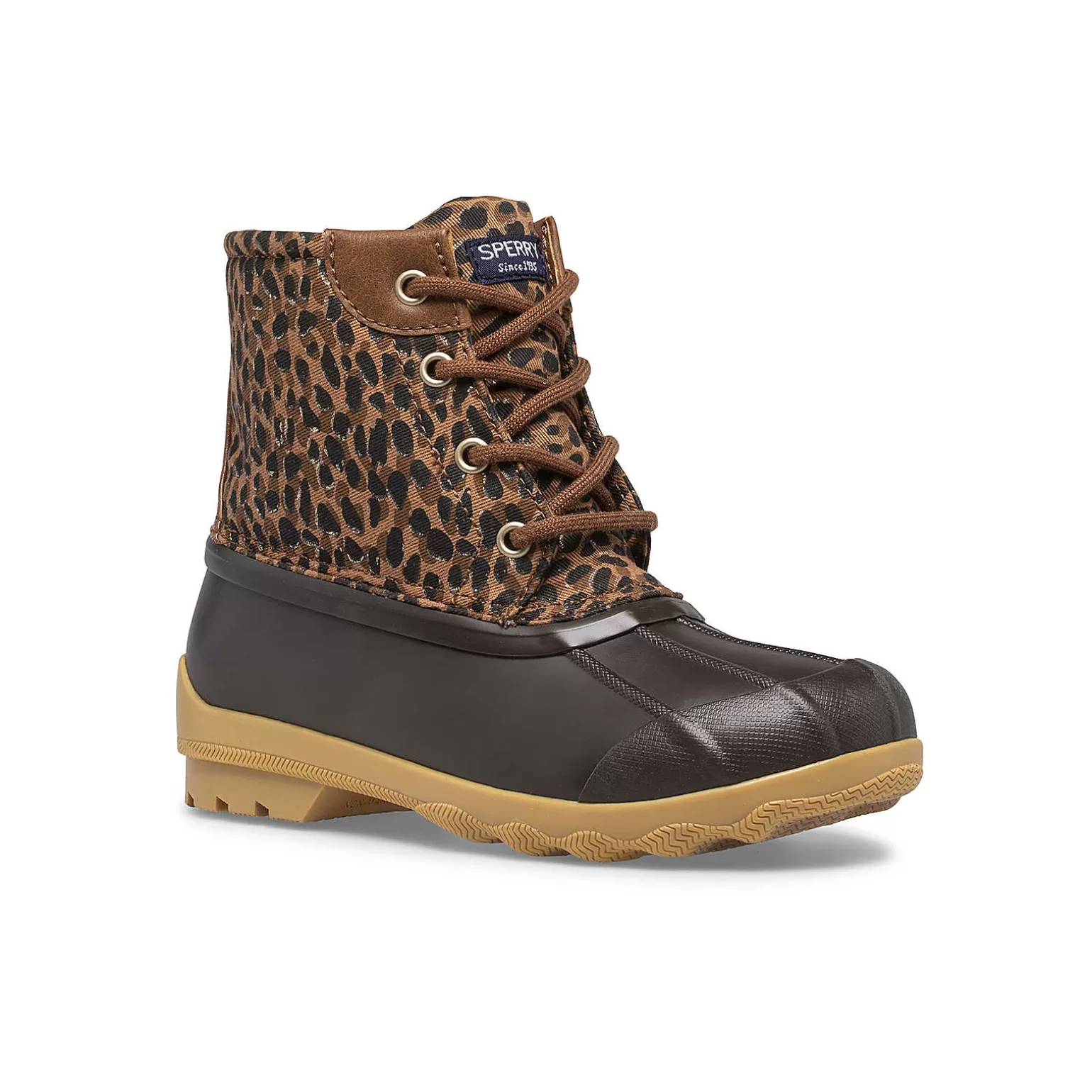 Boots*Sperry Big Kid's Port Boot Tan Leopard
