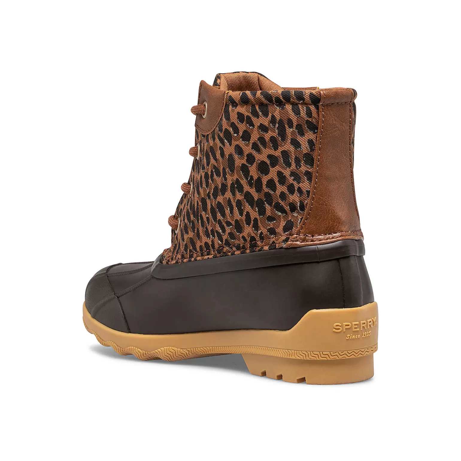 Boots*Sperry Big Kid's Port Boot Tan Leopard
