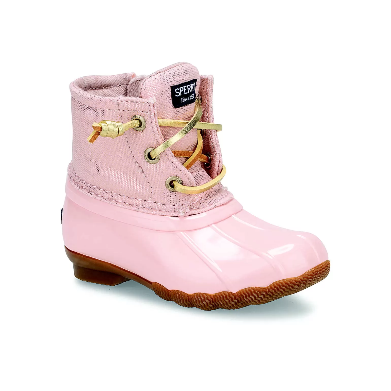 Boots | Little Kid (sizes 1-10)*Sperry Little Kid's Saltwater Sparkle Duck Boot Blush Shimmer
