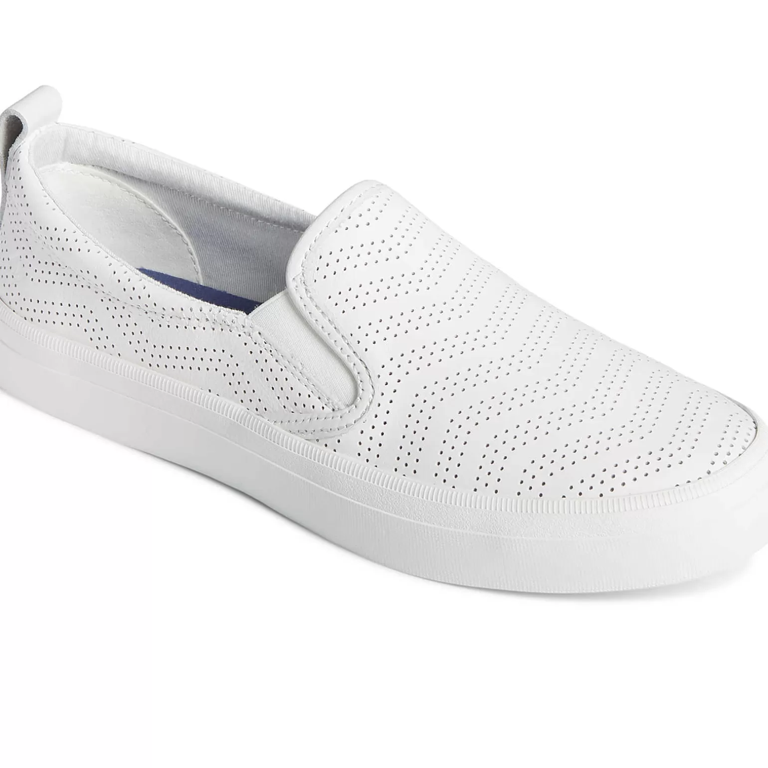 women39s_crest_twin_gore_perforated_leather_slip_on_sneaker_601360.webp Sale | Sneakers*Sperry Women's Crest Twin Gore Perforated Leather Slip On Sneaker White