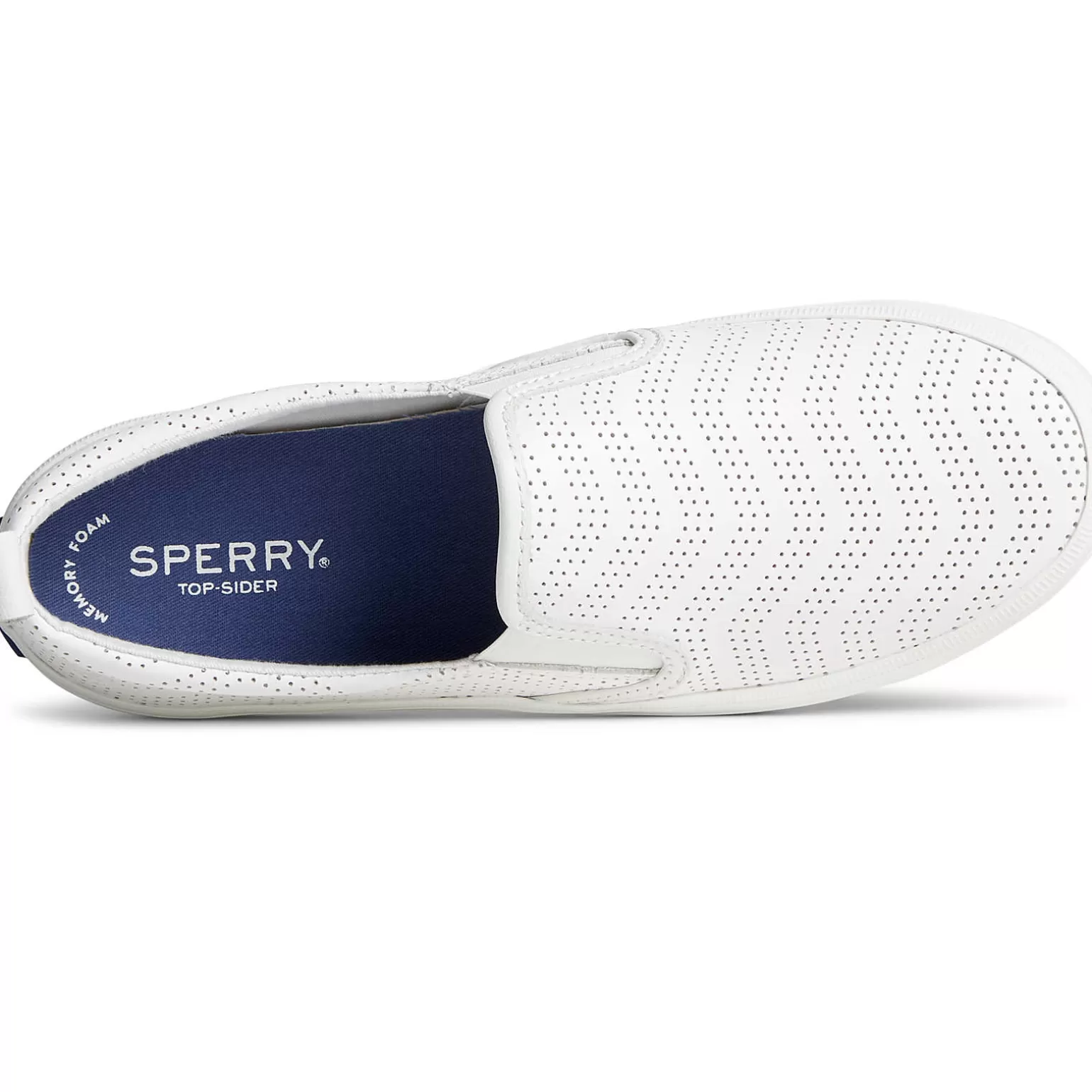 women39s_crest_twin_gore_perforated_leather_slip_on_sneaker_601368.webp Sale | Sneakers*Sperry Women's Crest Twin Gore Perforated Leather Slip On Sneaker White