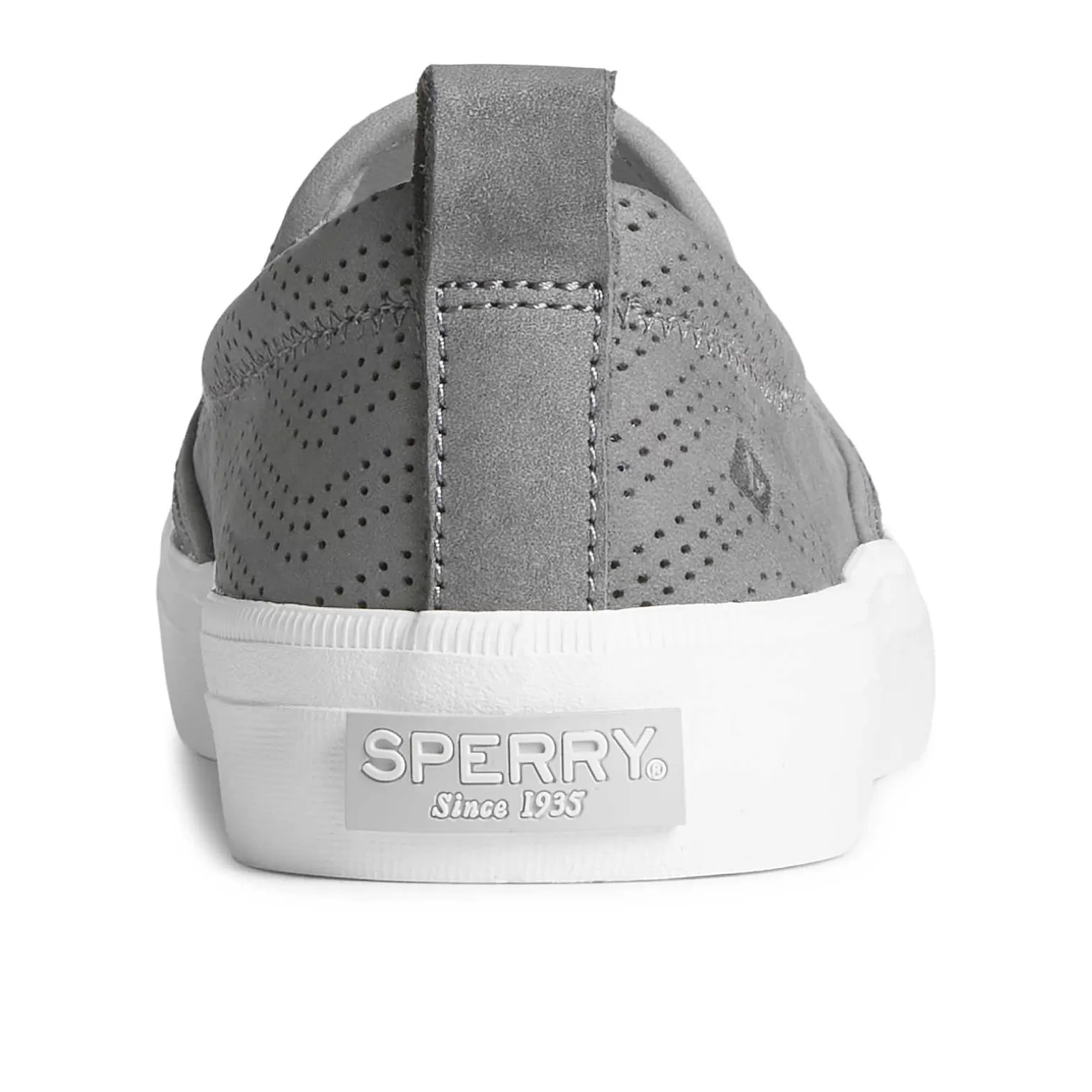 Sale | Sneakers*Sperry Women's Crest Twin Gore Perforated Leather Slip On Sneaker Grey