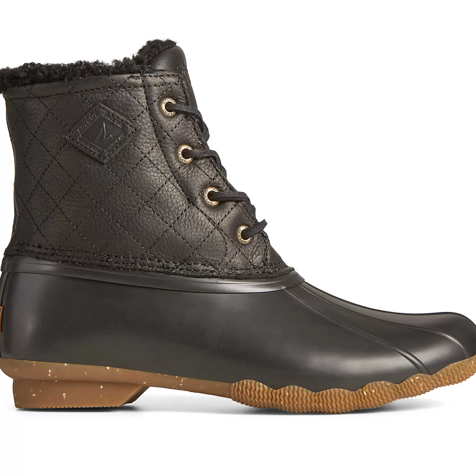 Saltwater Duck Boot | Sale*Sperry Women's Saltwater Luxe Leather Thinsulate™ Duck Boot Black Quilt