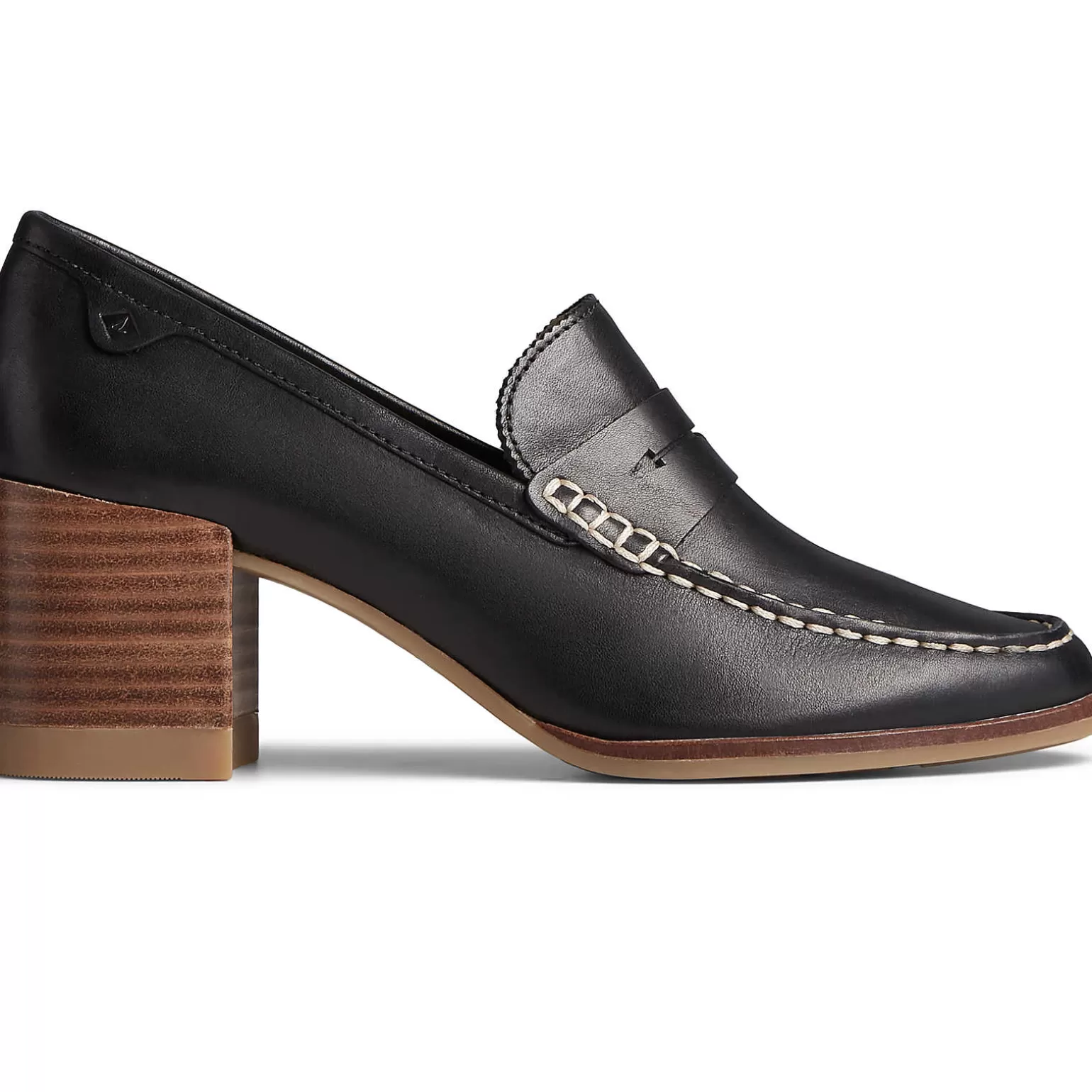Seaport | Flats & Loafers*Sperry Women's Seaport Penny Heel Leather Loafer Black